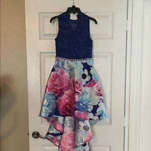 Xtraordinary Navy and Pink Floral Kids Dress
